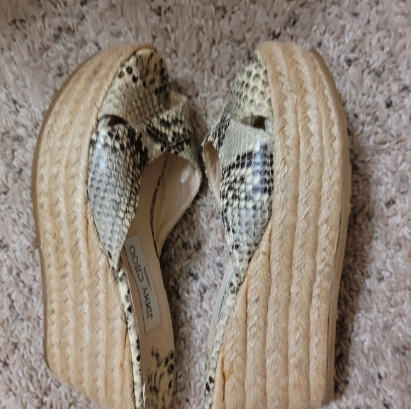 Designer JIMMY CHOO Snakeskin Wedges Aut… - Picture 6 of 11